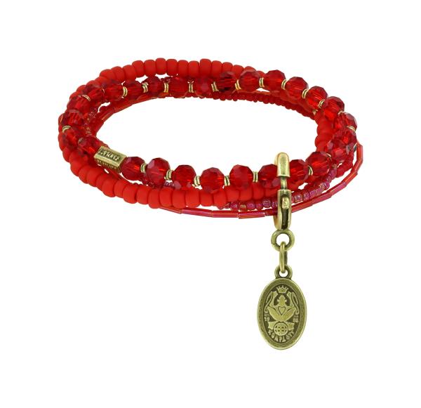 Rot - Petit Glamour d'Afrique Armband von Konplott